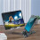2X Desktop Tablet Computer Stand Multi-Stage Foldable Portable Desktop Student Learning Machine Stand for  (Black) 2
