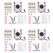 4X for Raspberry Pi 4 Case with Ice Tower Cooler CPU Fan,with Fan Heat Sink Fan Glare RGB Fan Heat Pipe Tower