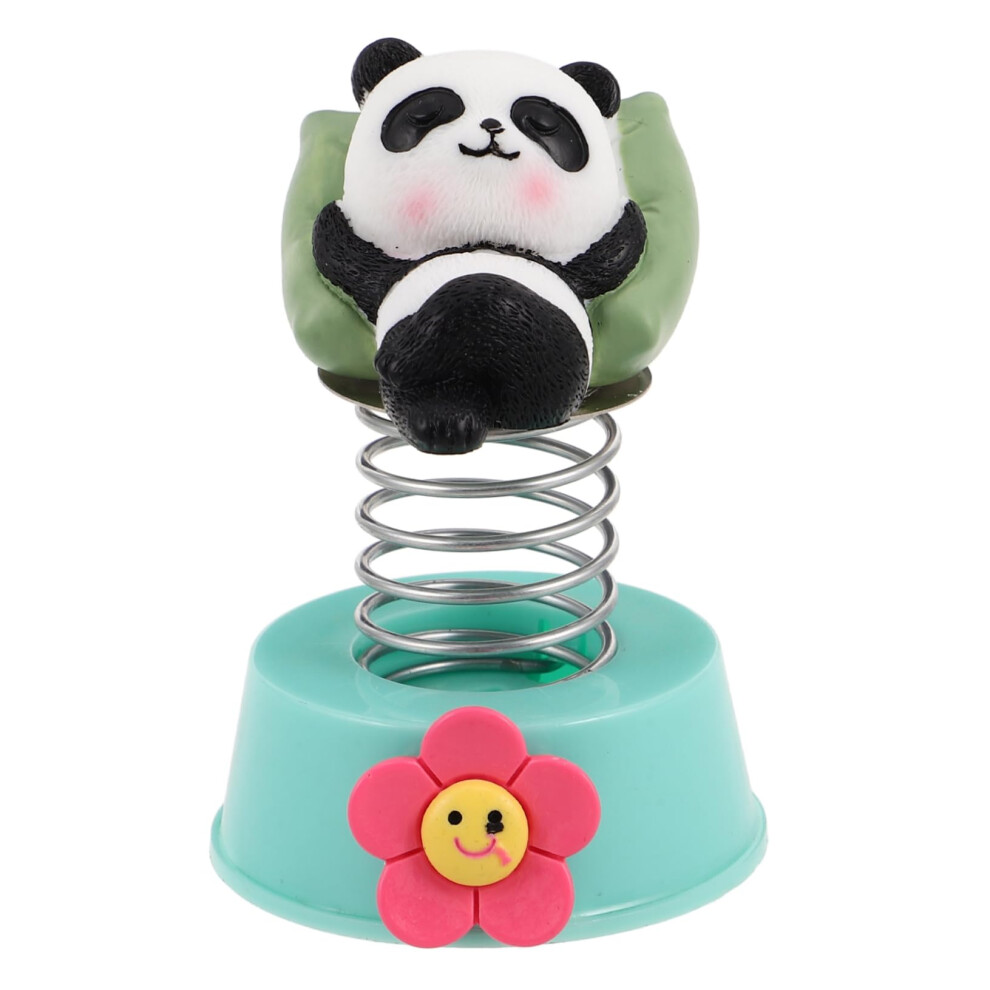 Cute Panda Car Dashboard Ornament With Solar Powered Bobblehead And Durable Resin Design 9053599459910