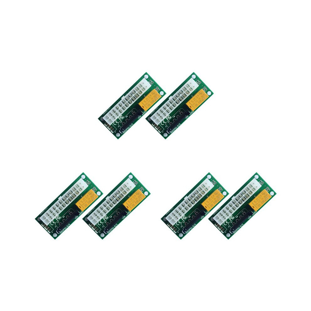 6Pcs Dual Psu Adapter Atx 24Pin To Power Sync Card Add2psu Riser Extender Adapter For Btc Miner Mining 4713656182285