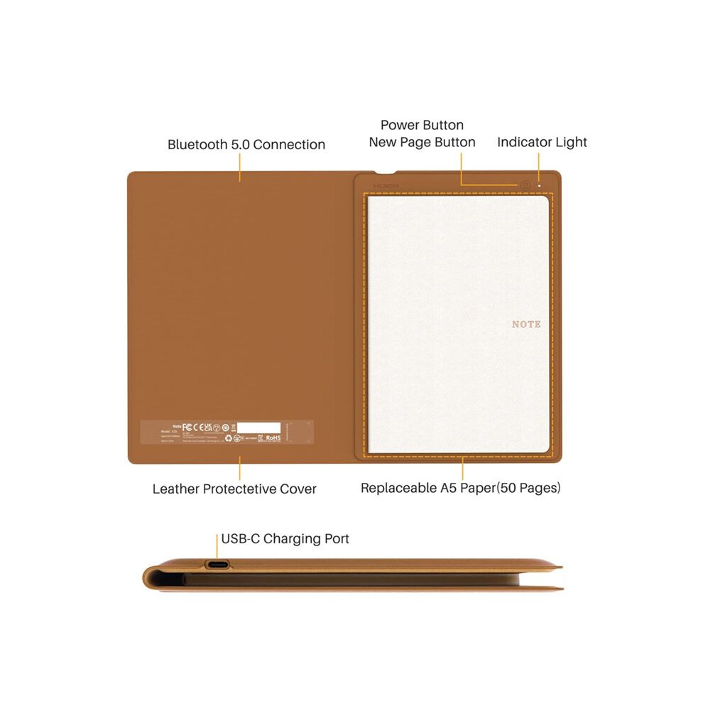 HUION Note Digital Notebook Drawing Tablet with Battery-Free Pen ...