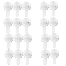 20pcs Plastic Hard Wall Picture Frame Hanging Hooks Hangers White