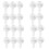 20pcs Plastic Hard Wall Picture Frame Hanging Hooks Hangers White 1