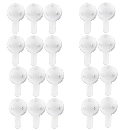 20pcs Plastic Hard Wall Picture Frame Hanging Hooks Hangers White