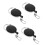 4Pcs Retractable Extendable Nylon Wire 60cm Keychain Ring Clip Pull Ke 1