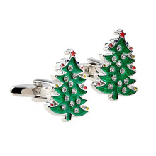 Mens Crystal Rhinestone Decor Cufflinks Cuff Links Holidays Christmas
