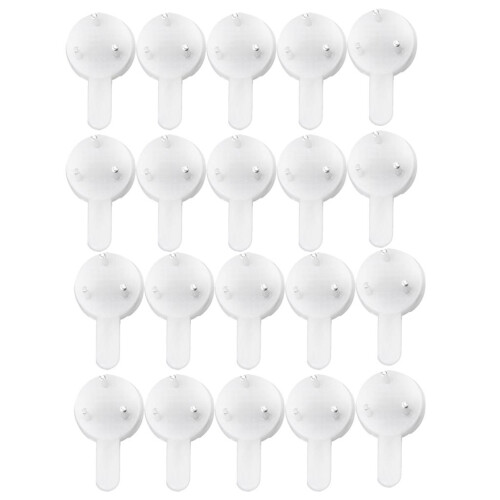 20pcs Plastic Hard Wall Picture Frame Hanging Hooks Hangers White 2