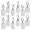 Rope Barrier End Stopper Cord End Caps with Hook 2.5cm Silver 2