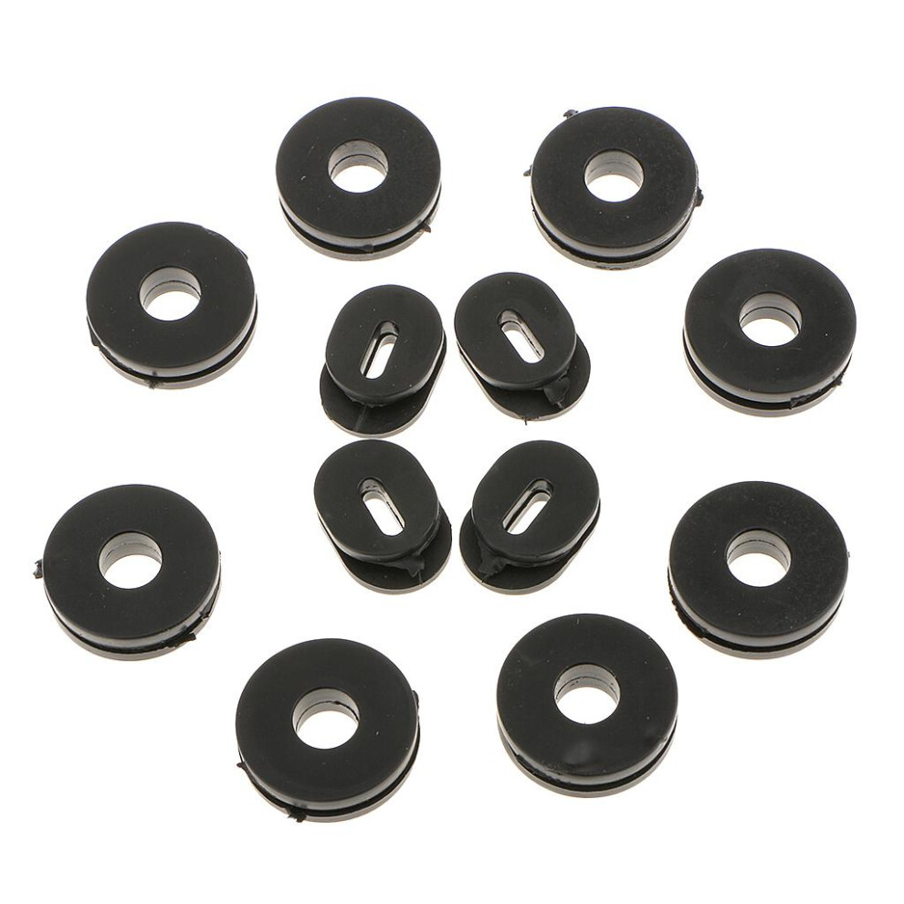 12 Pieces Motorcycle Fairing Rubber Side Cover Grommets For Gs125 For 6902696641496