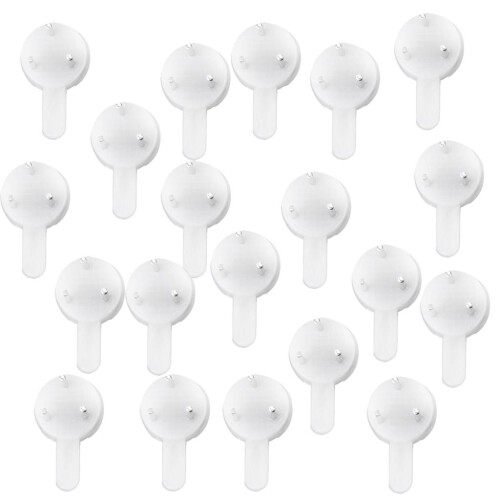 20pcs Plastic Hard Wall Picture Frame Hanging Hooks Hangers White 1
