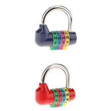 2 Packs 4 Digit Dial Letter Combination Padlock Travel Luggage Suitcas