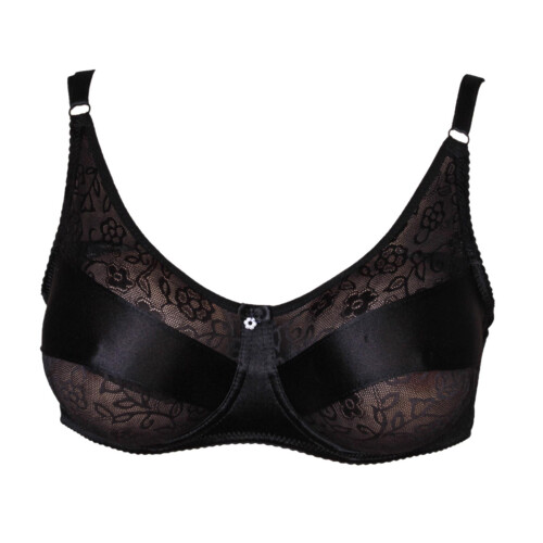 Special pockets bra for Silicone Breast Form False Mastectomy 40 Black