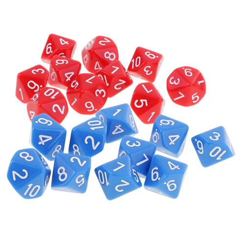 20 Pieces 10 Sided Dices D10 Polyhedral Dice for Dungeons and Dragons 2