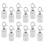 Rope Barrier End Stopper Cord End Caps with Hook 2.5cm Silver 3