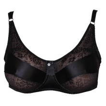 Special pockets bra for Silicone Breast Form False Mastectomy 38 Black