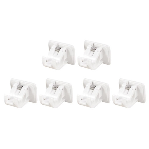 4/6/8/10xAdjustable Rod Bracket Holders wall Curtain Hanging Rod Clips 2