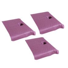 3pcs Cotton Massage Table Face Hole Towel Beauty Bed Cover Sheet Purpl
