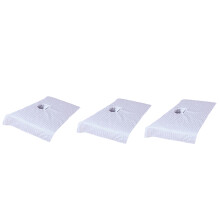 3pcs Cotton Massage Table Face Hole Towel Beauty Bed Cover Sheet White