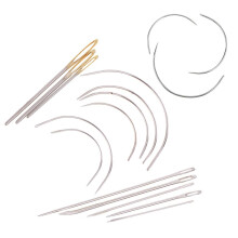 17 Pieces Hand Repair Upholstery Sewing Needles Carpet Leather Curved
