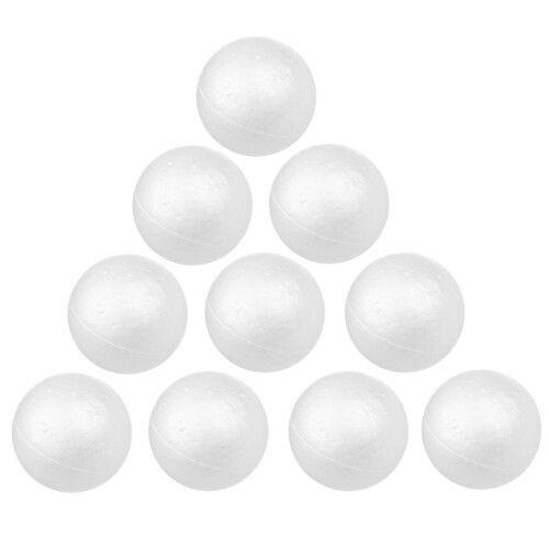 10pcs 8cm White Modelling Craft Polystyrene Foam Balls Spheres