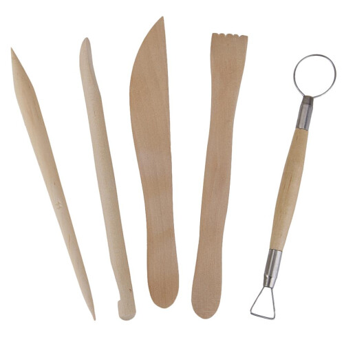 1pack Pottery Clay Sculpture Carving Tool Set 5pcs 2