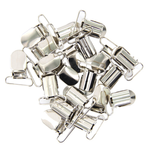 20pcs Webbing Hook Pacifier Suspender Clips  25mm 2