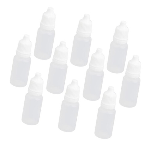 10x Empty Squeezable Dropper Bottle Screw Cap for Eye Drops Lab Liquid 1