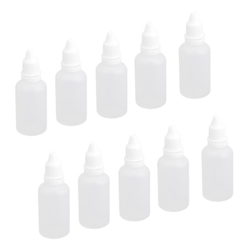 10x Empty Squeezable Dropper Bottle Screw Cap for Eye Drops Lab Liquid