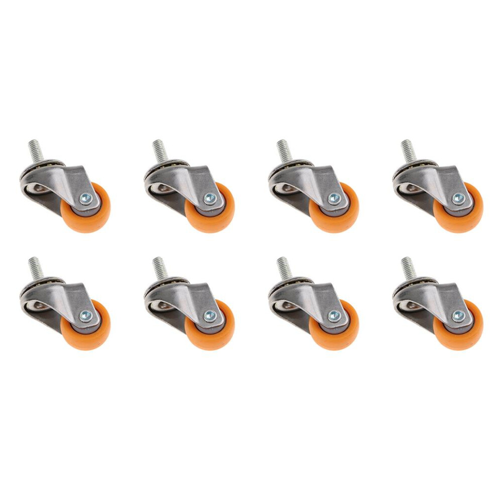 8Pcs Heavy Duty Swivel Castor Wheels Trolley Furniture Caster 1Inch Or 6902696571595
