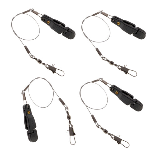 4pcs Snap Release Clip w/ Leader Snap for Outrigger Downrigger Planer