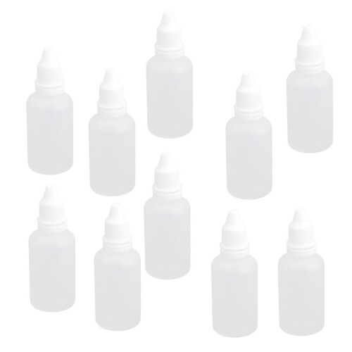 10x Empty Squeezable Dropper Bottle Screw Cap for Eye Drops Lab Liquid 2