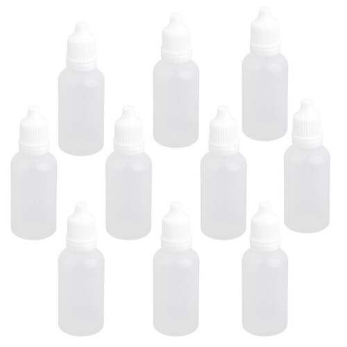 10x Empty Squeezable Dropper Bottle Screw Cap for Eye Drops Lab Liquid