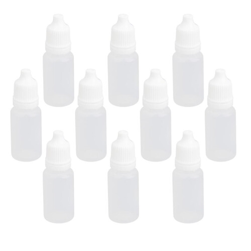 10x Empty Squeezable Dropper Bottle Screw Cap for Eye Drops Lab Liquid 2