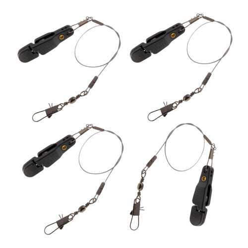 4pcs Snap Release Clip w/ Leader Snap for Outrigger Downrigger Planer 1