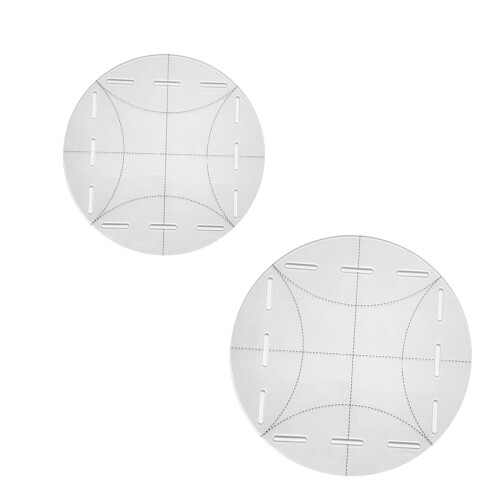 2x Clear Quilting Template Acrylic Quilt Circle Template Tool 5inch 10 2