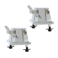 2Pcs Chrome Floor Tom Leg Mount Bracket Tom Drum Set Replacement Part