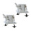 2Pcs Chrome Floor Tom Leg Mount Bracket Tom Drum Set Replacement Part 1