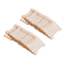 40 Pieces Wood Thread Floss Bobbins Ribbon Twine Reel Organizer