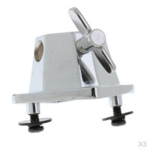 3Pcs Chrome Floor Tom Leg Mount Bracket Tom Drum Set Replacement Part