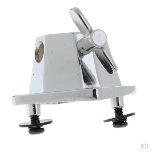 3Pcs Chrome Floor Tom Leg Mount Bracket Tom Drum Set Replacement Part