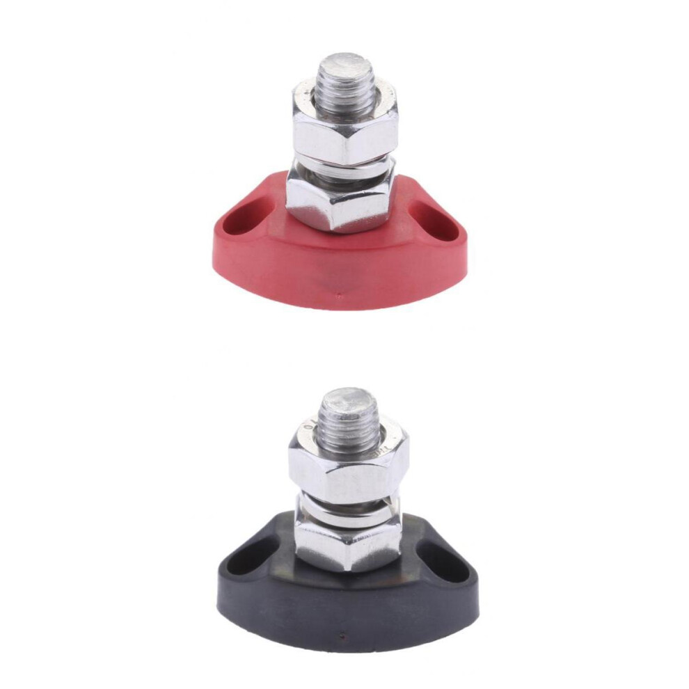 Junction Block Power Post Set Insulated Terminal Stud Black Red 8Mm 6902696568052