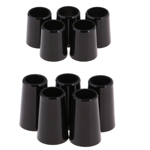 10pcs Black Golf Shaft Sleeve Ferrules Cap Adapter Ring Plastic Black 1