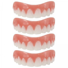 2xSilicone Smiling Braces Upper False Teeth Veneers Cosmetic Tooth Cov