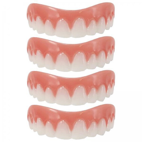 2xSilicone Smiling Braces Upper False Teeth Veneers Cosmetic Tooth Cov