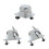 3Pcs Chrome Floor Tom Leg Mount Bracket Tom Drum Set Replacement Part 3