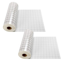 2 Roll Black Grid Clear Transfer Paper Tape for Vinyl Crafts Hobby 12"