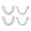 2x Silicone Upper/Lower False Teeth Dental Veneers Dentures Fake Tooth 1