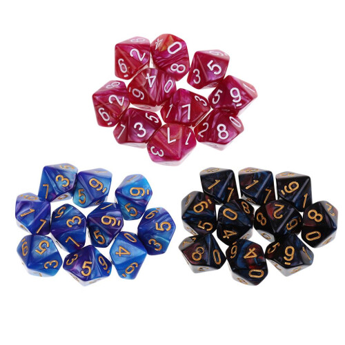 30pcs 10 Sided Dice D10 Polyhedral Dice for Dungeons and Dragons Game 2