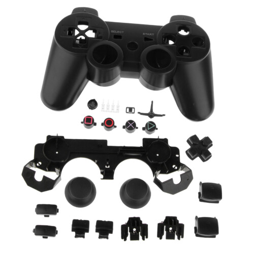 Replacement Full Housing Shell Case Mod Kit for PS3 Controller Black 2