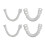 2x Silicone Upper/Lower False Teeth Dental Veneers Dentures Fake Tooth 3